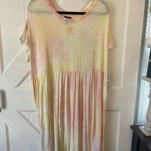 Scoop tye dye baby doll dress